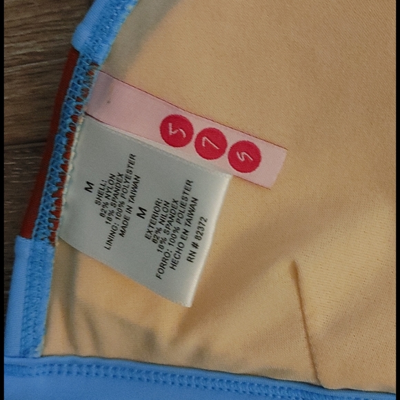 Gorgeous blue and brown bikini top s z med - Picture 5 of 5
